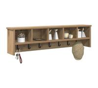 Gecheer Appendiabiti a muro rovere artigianale 100 x 16 x 26 cmAppendiabiti da Parete
