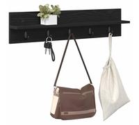 Gecheer Appendiabiti a muro Rovere nero 80 x 10.5 x 18 cmAppendiabiti da Parete