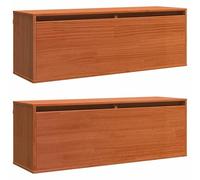 Gecheer Armadi da Parete 2 pcs Cera marrone 100 x 30 x 35 cmClassificatore Acciaio