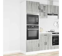 Gecheer Armadi Forno 2 pz Lucca Grigio Sonoma in Legno MultistratoCucina completa