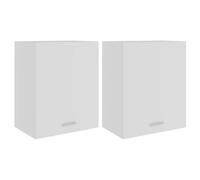 Gecheer Armadi sospesi, set da 2 pezzi 50x31x60 cm in bianco per camera da letto