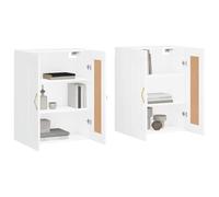 Gecheer Armadietti a Parete 2 pz Bianchi in Legno MultistratoMobile per Ingresso