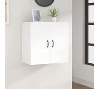 Gecheer Armadietto a Muro Bianco 60x31x60 cm Legno Multistrato,Armadietto Sospeso,Pensile,Mobile Bagno Salvaspazio,Armadietto da Parete per il Cucina,Mobile Pensile da Bagno,Soggiorno