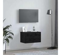 Gecheer Armadietto a muro Rovere nero 60 x 36.5 x 35 cmClassificatore Acciaio