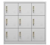 Gecheer Armadietto, acciaio grigio chiaro 90x45x92,5 cm con chiave per ufficio