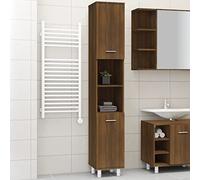 Gecheer Armadietto Bagno Rovere Marrone 30x30x179 cm Legno Multistrato,Stretto e Alto,Armadietto da Bagno a Colonna,Mobile Alto da Bagno,Mobile Bagno Salvaspazio,Mobile a Colonna da Bagno