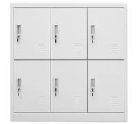 Gecheer Armadietto con chiave grigio chiaro, 90x45x92.5 cm, acciaio, per garage