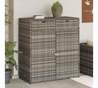 Gecheer Armadietto,Credenza,da Giardino,Esterno,Patio,Terrazzo,con 2 Cassetti,in Polyrattan Grigio,105x55x113 cm,Armadietto da Giardino con 2 Cassetti,Credenza da Giardino con 2 Cassetti,2 Ante