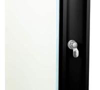 Gecheer Armadietto di rete Nero 60 x 35 x 28 cm AcciaioArmadietto Rete Acciaio