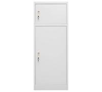 Gecheer Armadietto per sella, grigio chiaro 53x53x140 cm in acciaio, per esterni