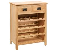 Gecheer Armadietto per vino, 72 x 32 x 90 cm, in legno massello di rovere, sistema di conservazione delle bottiglie per gastronomia, cantina