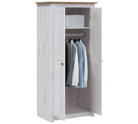 Gecheer Armadio, armadio bianco legno pino panama 80x50x171,5 cm per camera