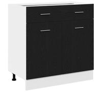 Gecheer Armadio cucina con cassetto, stile elegante e minimalista, finitura liscia, legno ingegnerizzato, 80 x 46 x 81,5 cm, per cucine contemporanee e classiche