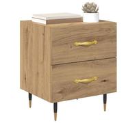 Gecheer Armadio da Notte 2 pcs rovere artigianale 40 x 35 x 47,5 cmComodino Rovere Artigianale