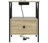 Gecheer Armadio da Notte 2 pcs rovere sonoma 41.5 x 40.5 x 55 cmComodini moderni