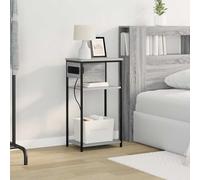 Gecheer Armadio da Notte Grigio sonoma 28.1 x 40.9 x 75 cmComodini moderni