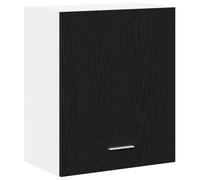 Gecheer Armadio pensile cucina, porta Riga Rovere nero, legno ingegnerizzato, finitura liscia, dimensioni 50 x 31 x 60 cm, per cucine contemporanee e classiche