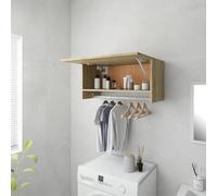 Gecheer Armadio Rovere Sonoma 70x32,5x35 cm in Legno Multistrato,Armadio Sospeso,Mobile Pensile da Bagno,Mobile per Lavatrice,Armadietto da Parete per Il Cucina,Bagno o Zona Lavanderia,P808245