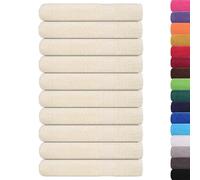 Gecheer Asciugamani, 10 pz Crema 100x200 cm 360 g/m² 100% Cotone, Spessa Spugna, Morbido e Assorbente, con Anello per Appendere, for Bagno e Spiaggia