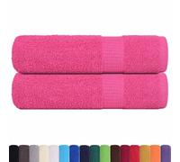 Gecheer Asciugamani da Bagno 2 pz Rosa 100x150 cm 360 g/m² 100% CotoneSet Asciugamani Doccia