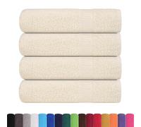 Gecheer Asciugamani da Bagno 4 pz Crema 100x150 cm 360 g/m² 100% CotoneSet Asciugamani Doccia