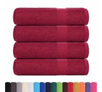 Gecheer Asciugamani Doccia, Set di 4 pz Bordeaux 70x140 cm, 360 g/m² 100% Cotone, Asciugamani Spessa Spugna, per Bagno