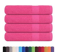 Gecheer Asciugamani per Sauna 4 pz Rosa 80x200 cm 360 g/m² 100% CotoneSet Asciugamani Doccia