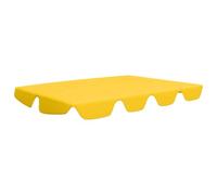 Gecheer Baldacchino per dondolo, copertura in tessuto PVC impermeabile e facile da pulire, design leggero con passanti tunnel, 150/130x105/70 cm, colore giallo, per giardino patio e terrazza