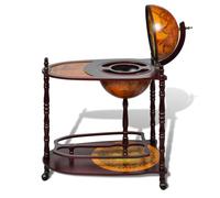 Gecheer Bar a globo portavini, supporto in legno di eucalipto, autoportante, per cantina e sala da pranzo