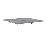 Gecheer Base per ombrellone in acciaio, 100 x 100 x 4 cm, grigio scuro, giardino e terrazza, supporto stabile per avventure estive