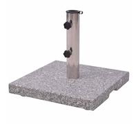 Gecheer Base per ombrellone in granito da 20kg, supporto stabile per parasole con 3 adattatori per diametri 38/40/48mm, design elegante per spazio outdoor, zavorra solida per terrazzo e giardino