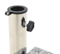 Gecheer Base per ombrellone in granito, supporto stabile per parasole, zavorra da 10 kg, adattatore per pali 38/48 mm, design elegante grigio, per giardino terrazzo spiaggia