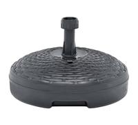 Gecheer Base per ombrellone in plastica rattan, supporto zavorrabile con acqua o sabbia 20L, design antracite per giardino terrazza piscina spiaggia, stabile e resistente per esterni