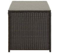Gecheer Baule da Giardino in Polyrattan 100x50x50 cm MarroneContenitori organizzazione per giardino