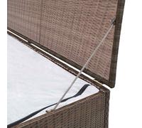 Gecheer Baule da Giardino Marrone 120x50x60 cm in PolyrattanContenitori organizzazione per giardino