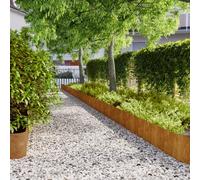 Gecheer Bordure per Prato 10 pz 25x103 cm Flessibili in Acciaio Corten,Bordura per aiuole, Prati e ciottolato,Bordo per Prato Adatto per Aiuole e Prati Bordo,P821896