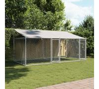 Gecheer Box per Cani Taglia Grande in Acciaio - Gabbia da Esterno 4x2x2m - Recinto per Cuccia Galline