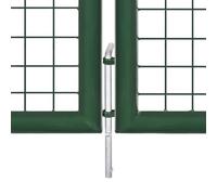 Gecheer Cancello da Giardino a Rete in Acciaio 390x100 cm VerdeCancello design ferro serratura