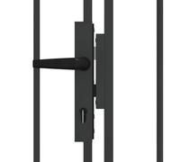 Gecheer Cancello del Recinto Altro Grigio 300 x 125 cm AcciaioCancello Recinzione Esterno