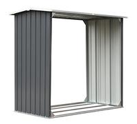 Gecheer Capanno,Casetta,Porta Legna,da Giardino,Esterno,in Acciaio Zincato,Grigio,172x91x154 cm,Legnaia da Giardino,Esterno,in Acciaio,Metallo,Portalegna da Giardino in Acciaio