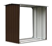 Gecheer Capanno,Casetta,Porta Legna,da Giardino,Esterno,in Acciaio Zincato,Marrone,172x91x154 cm,Legnaia da Giardino,Esterno,in Acciaio,Metallo,Portalegna da Giardino in Acciaio