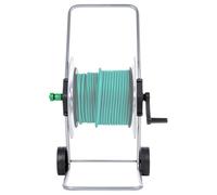 Gecheer Carrello Avvolgitubo per Tubo Flessibile, Maniglia Traino, Ruote, Acciaio Zincato, Plastica, Giardino