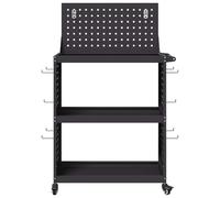 Gecheer Carrello per attrezzi in acciaio con ruote 360° - Finitura opaca e spazio di stoccaggio regolabile Ideale per fai-da-te e professionisti Amazonit