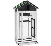 Gecheer Casetta per Uccelli,Voliera,in Legno Massello di Pino,91,5x53x170 cm,Gabbia per Uccelli da Giardino per Esterno in Legno,Gabbia per Pappagalli da Esterno,Voliera da Esterno