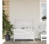 Gecheer Cassapanca da Giardino Bianca 99x49,5x58,5 cm in Legno massello di Abete