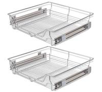 Gecheer Cestelli a Rete, Scorrevoli, 2 pz, Argento, 600 mm, per Cucina, Casa