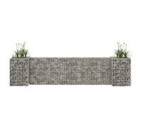 Gecheer Cesto per piante a forma di H, in filo di acciaio, 260 x 40 x 60 cm, per gabbioni, recinzioni da giardino