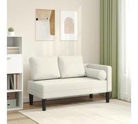 Gecheer Chaise Longue con Cuscini Crema in Velluto,Divani Moderni,Divano 2 Posti Moderno,Divano Imbottito,Divano per Soggiorno/Ufficio Moderno Sofà Divanetto,Divano Letto 2 Posti,L4007578