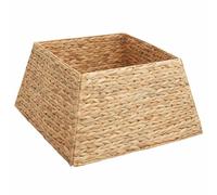 Gecheer Collare per Albero di Natale, decorazione festiva intrecciata in giacinto d'acqua, moderno e minimalista, 50 x 50 x 25 cm, texture naturale, eleganza, per soggiorno o spazio esterno