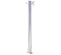 Gecheer Colonna d'Acqua da Giardino,Fontana da Giardino,Fontana Rettangolare,con Rubinetto e Raccordo Resistente a UV e Gelo,Doccia per Animali,Irrigazione Giardino,100 cm Acciaio Inox Rotonda